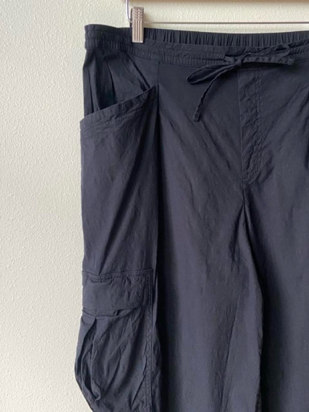 Athleta Paradise Straight Leg Cargo Pants Black Linen Blend - Picture 3 of 8